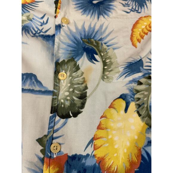 Nautica 100% Rayon Men’s Hawaiian Button Down Shirt, L - Picture 5 of 7